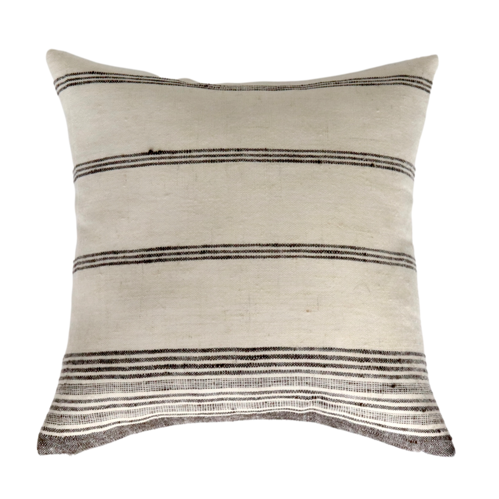 Nova Wool Cream Stripe Pillow Cover