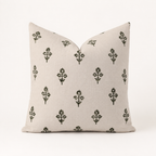 Aspen Floral Block Print Pillow Cover