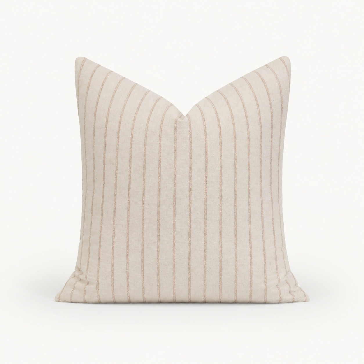 Charles Tan Stripe Pillow Cover