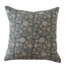 Floral patterned pillow on a white background