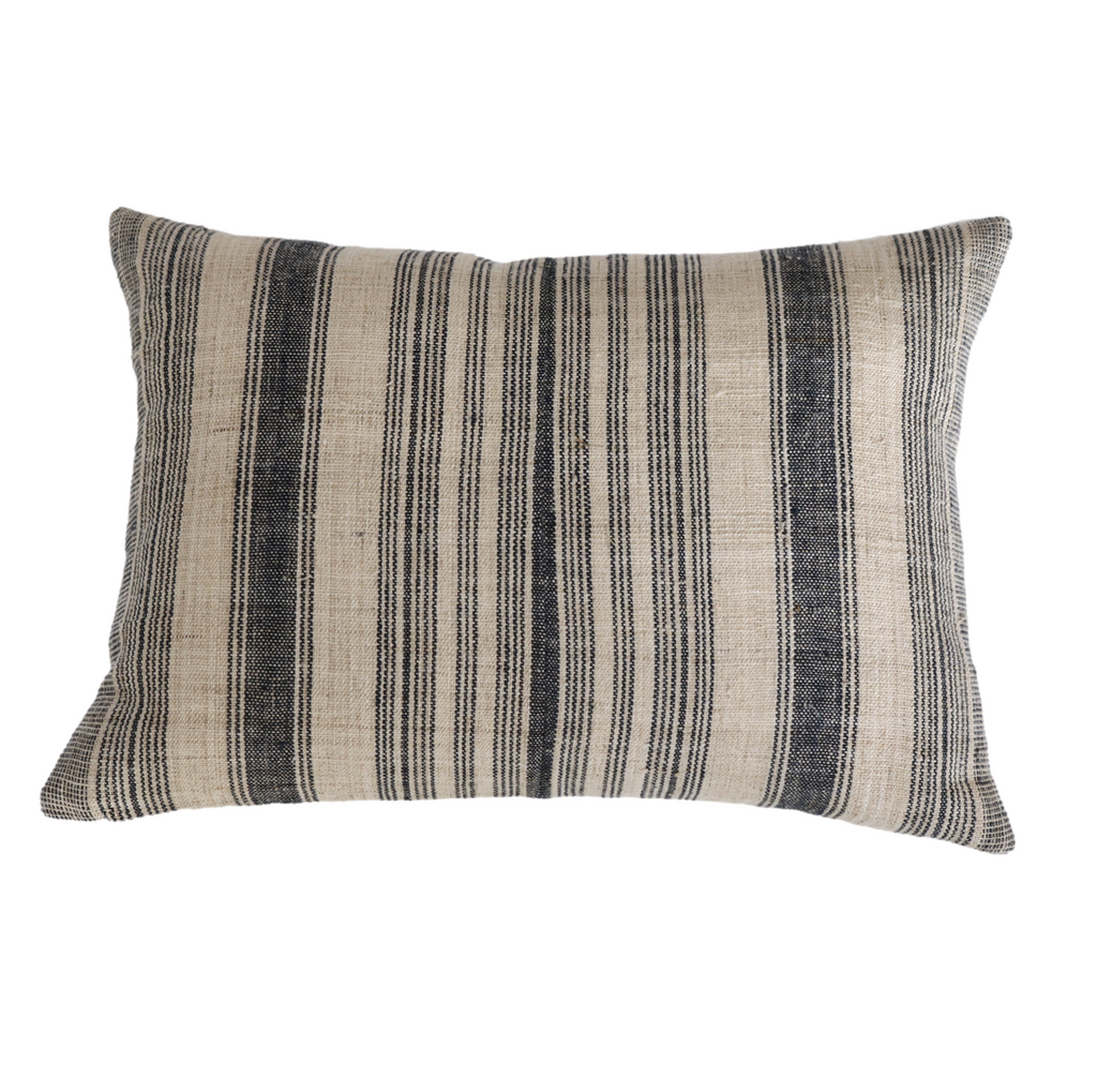 **FLAWED** Marin Navy Stripe Pillow Cover