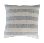 **MOVING SALE** Blue Linen Stripe Pillow Cover