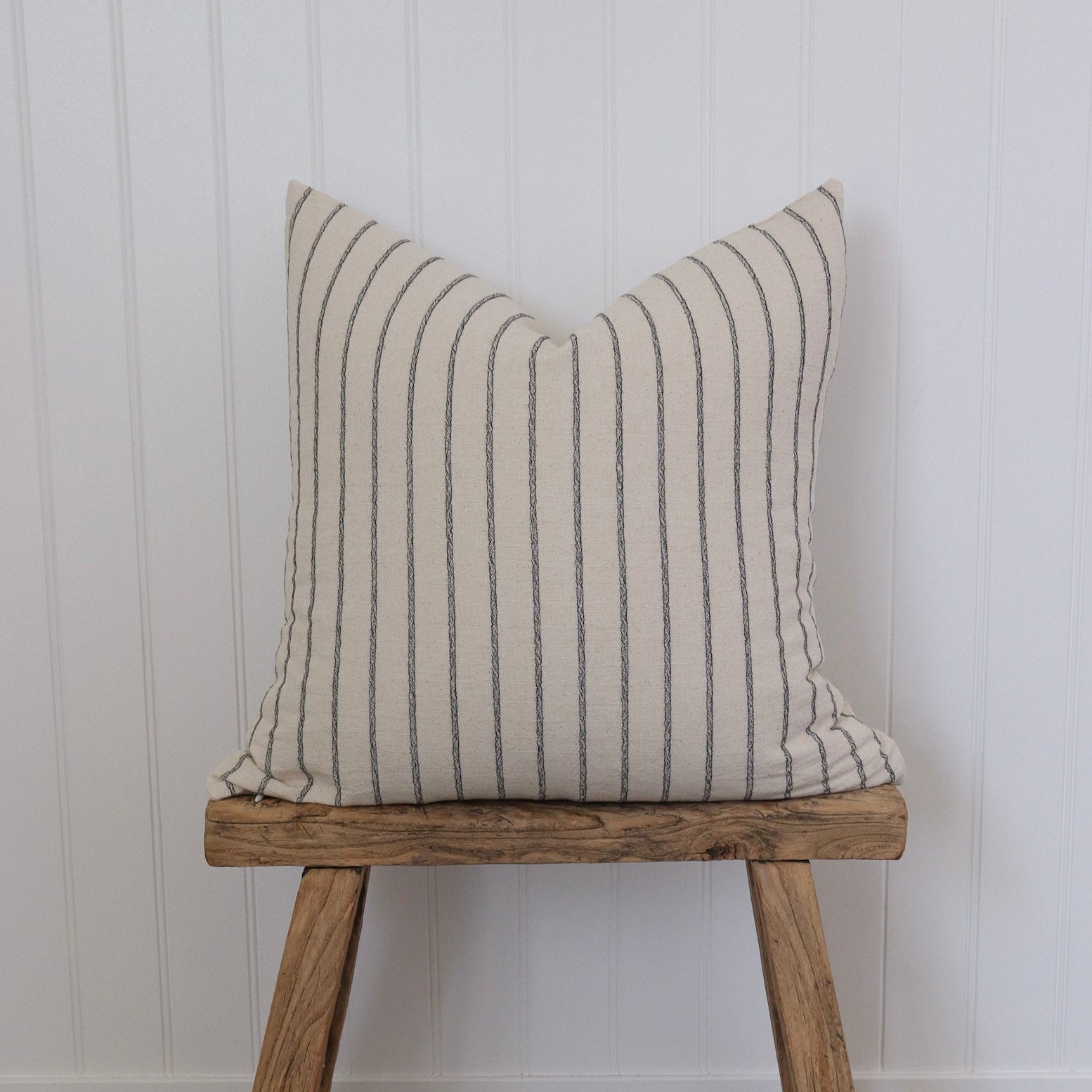 Charles Black Stripe Pillow Cover