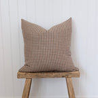 Gingham Tan Pillow Cover