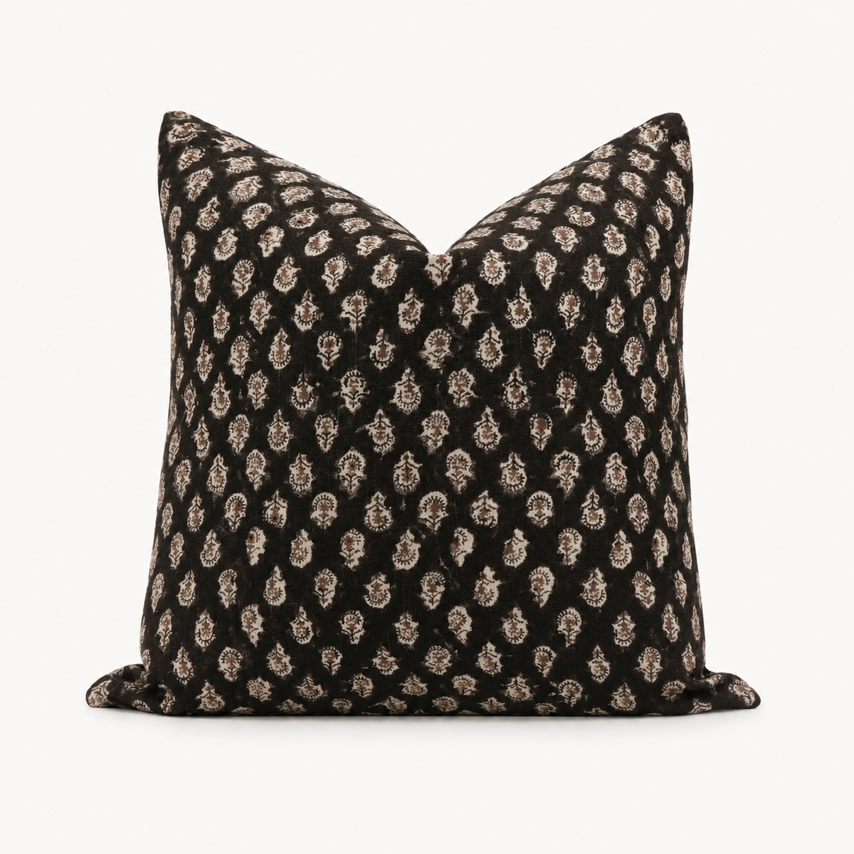 Milo Hand Block Print Floral Pillow Cover