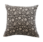 Estelle Dark Brown Floral Pillow Cover
