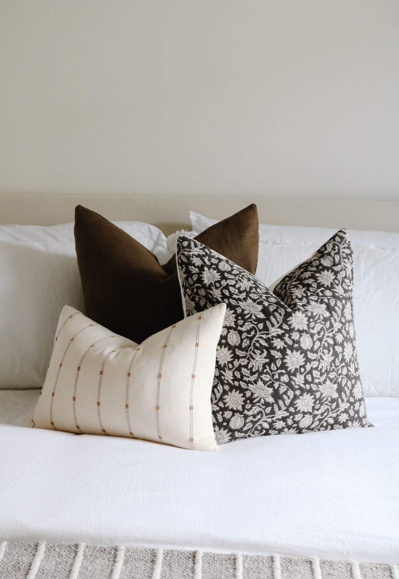 Mushroom Linen Pillow Cover
