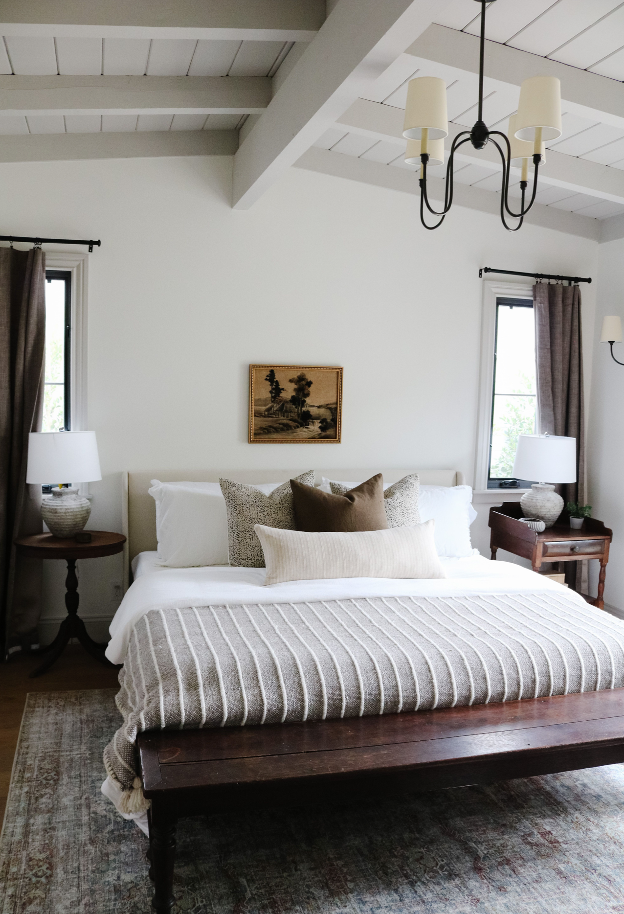 Mushroom Linen Pillow Cover