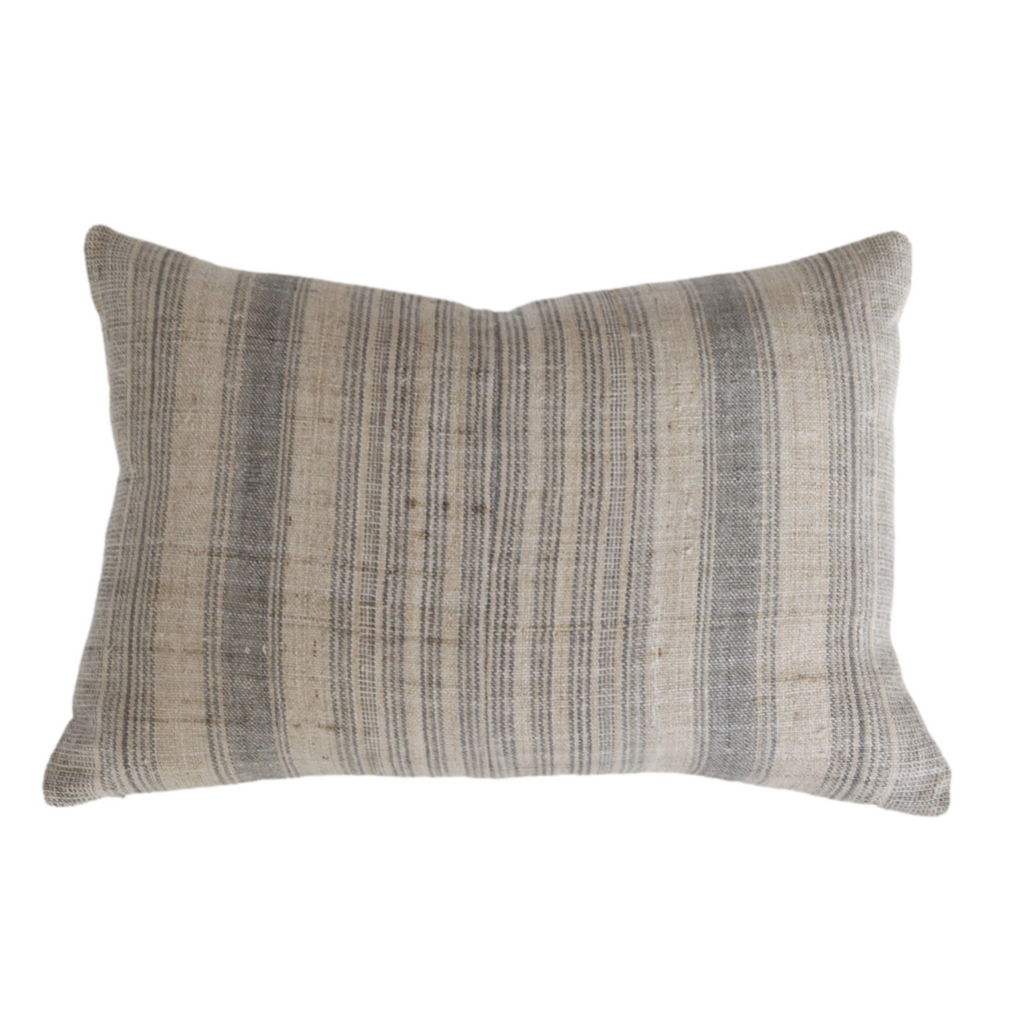 Marin Gray Stripe Pillow Cover