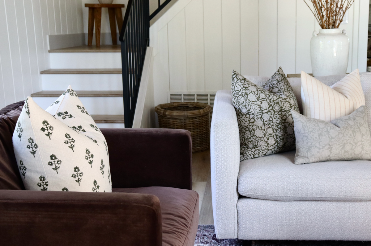 Aspen Floral Block Print Pillow Cover – Danielle Oakey Shop