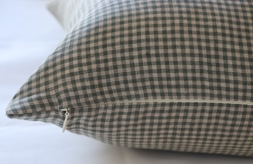 Gingham Green Pillow Cover